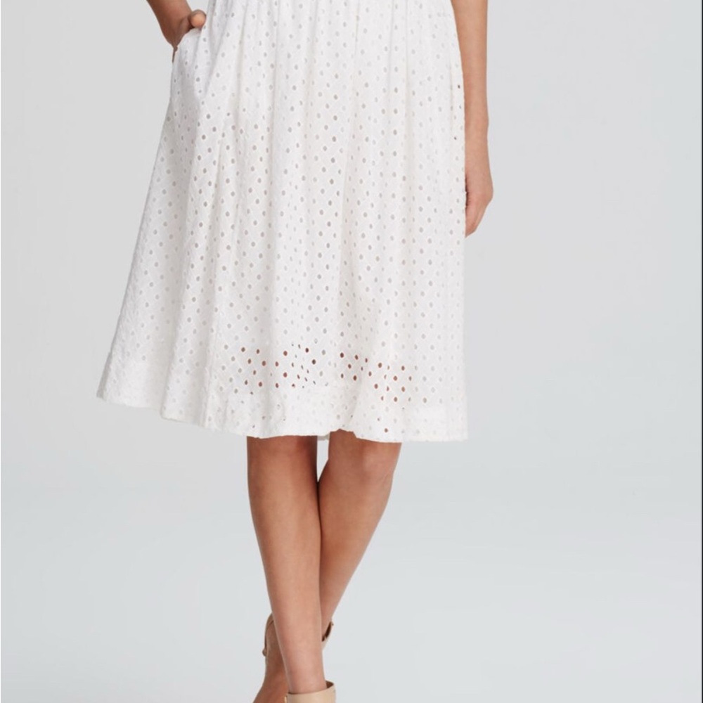 Kate Spade white eyelet skirt 100% cotton size 4